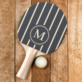 Raquete De Ping Pong Cor da Cinza mediterrânica com striping monograma