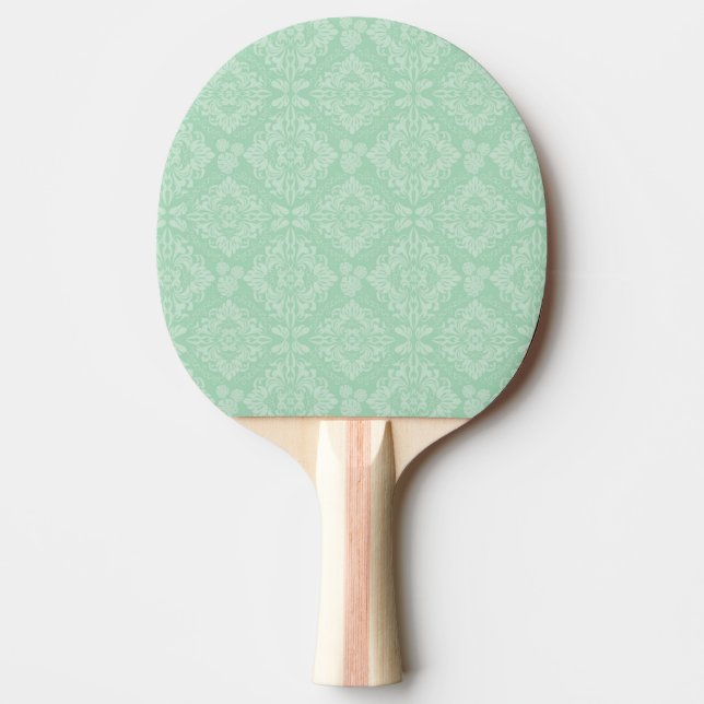 Raquete De Ping Pong Cor damasco verde (Frente)