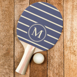 Raquete De Ping Pong Cor de brisa de Lavanda com striping do monograma