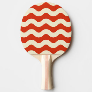Raquete De Ping Pong Cor de Laranja Sangue com Listra Ondulada