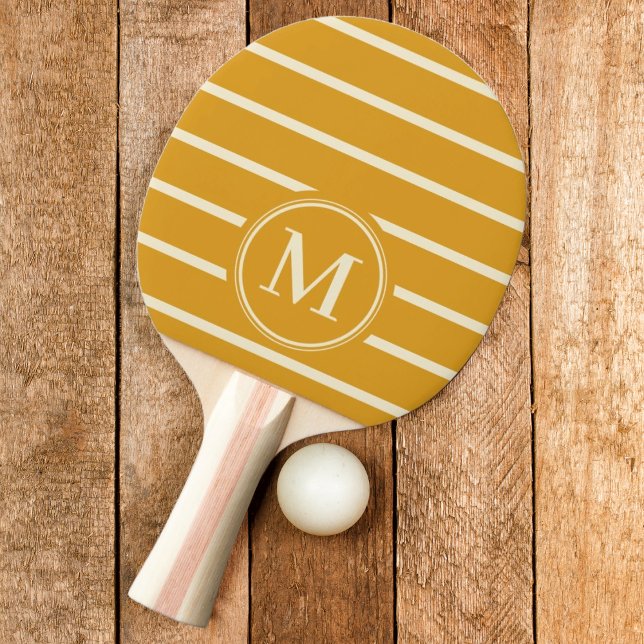 Raquete De Ping Pong Cor do Botão Queimado com Faixa Monográfica (Criador carregado)