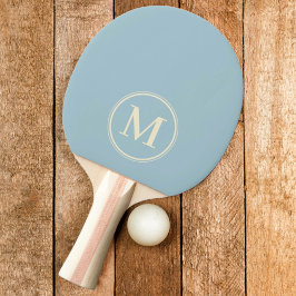 Raquete De Ping Pong Cor do Céu Sólido Monograma