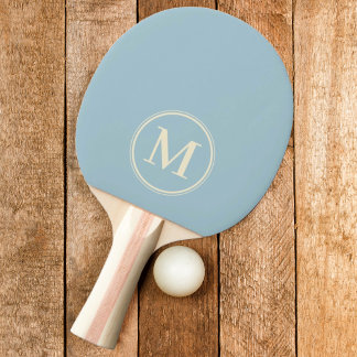 Raquete De Ping Pong Cor do Céu Sólido Monograma