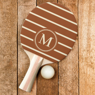 Raquete De Ping Pong Cor do Sol do Deserto Listrada Monograma