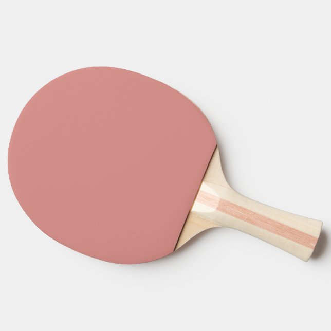 Raquete De Ping Pong Cor Dourada sólida Rosa (Lateral)