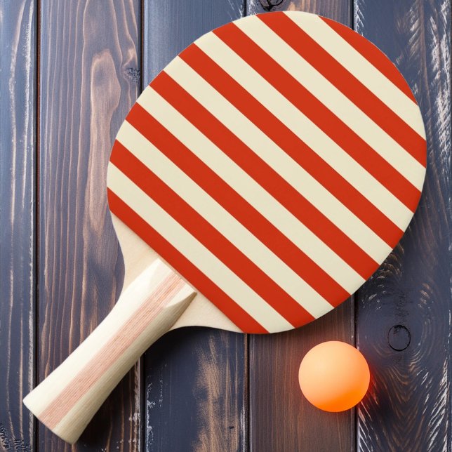 Raquete De Ping Pong Cor Laranja De Sangue Stripe Do Polo (Criador carregado)