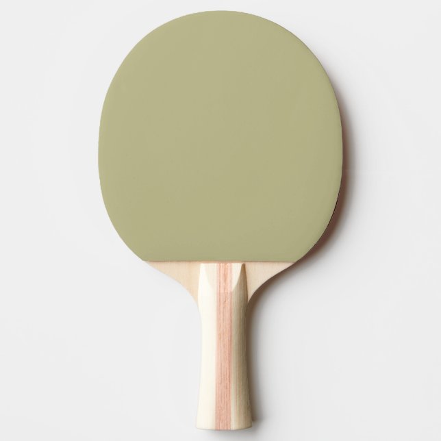 Raquete De Ping Pong Cor Sálida Verde Sage | Clássico | Elegante (Frente)