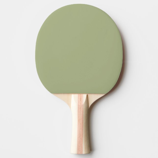 Raquete De Ping Pong Cor Sólida Verde do Sage Dusty (Frente)