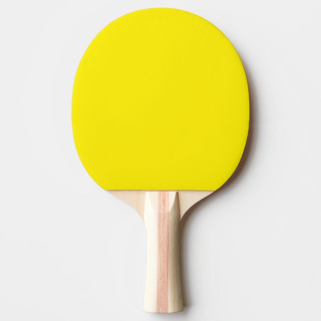 Raquete De Ping Pong Cor Sólido Amarelo Canário (Frente)