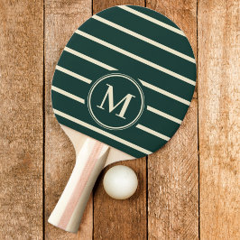 Raquete De Ping Pong Cor Verde do Sage em Lixeira em Monograma