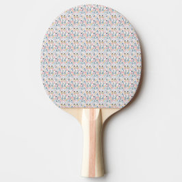 Raquete De Ping Pong Corações em aquarela