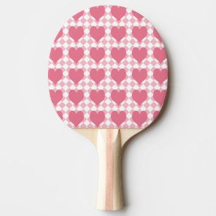 Raquete De Ping Pong Corações Rosa