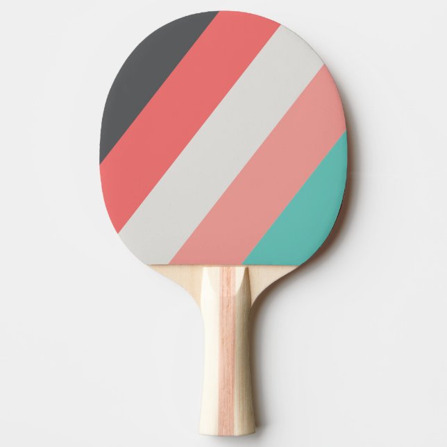 Raquete De Ping Pong Coral achatado, estriado (Frente)