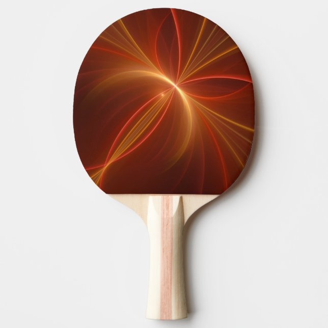 Raquete De Ping Pong Cores Quentes Modernas de Arte Fractal Mística Abs (Frente)