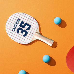 Raquete De Ping Pong Cores Totalmente Editáveis Baseball Jersey Stripe