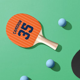 Raquete De Ping Pong Cores Totalmente Editáveis Nome das Stripes de Bas