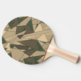 Raquete De Ping Pong Corte triangular bege em 'fundo verde escuro'
