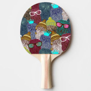 Raquete De Ping Pong Coruja na coroa