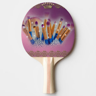 Raquete De Ping Pong Cosméticos Makeup Brush Glamor
