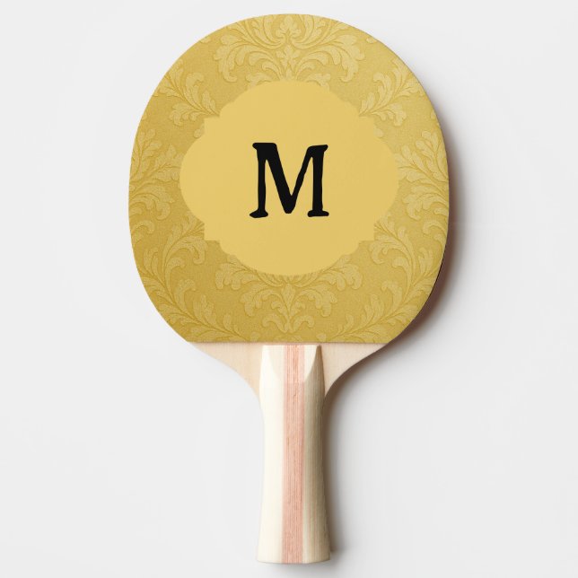 Raquete De Ping Pong Costume Dourado Barroco Barroco Elegante (Frente)