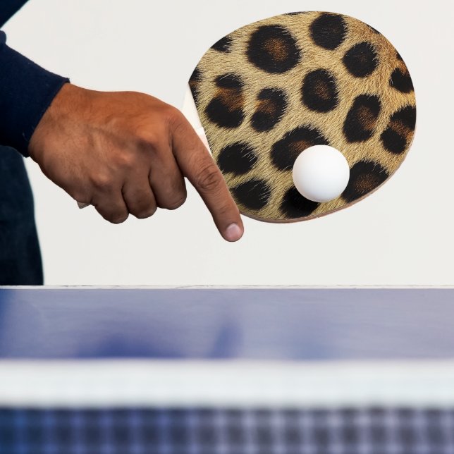 Raquete De Ping Pong Cow Black White Spots Fur (Insitu)