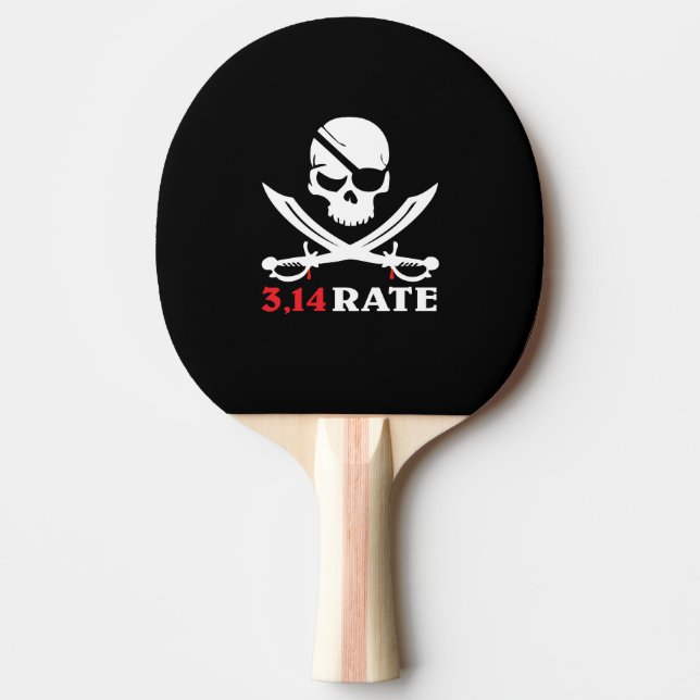 Raquete De Ping Pong Crânio e sabores piratas (Frente)