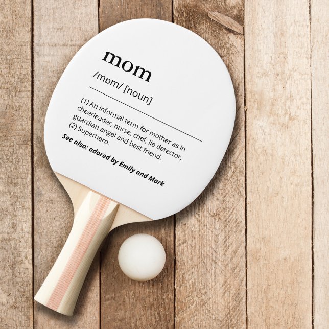 Raquete De Ping Pong Crianças Personalizadas Engraçado Definição da mãe (Criador carregado)