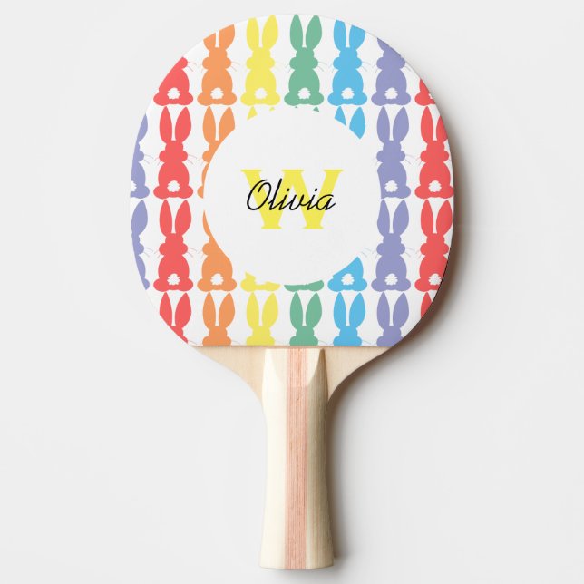 Raquete De Ping Pong Crianças Personalizadas Silhueta de Padrão do Rain (Frente)