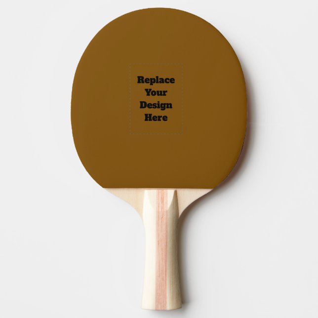 Raquete De Ping Pong Crie seu próprio marrom (Frente)