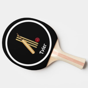 Raquete De Ping Pong Críquete, wicket, bastão e modelo