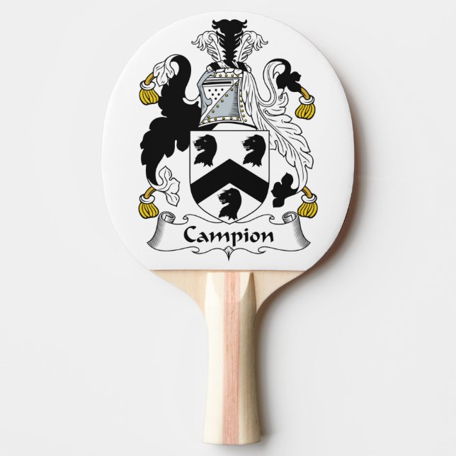 Raquete De Ping Pong Crista da família da candelária (Frente)