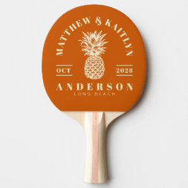 Raquete De Ping Pong Crista de Casamento Abóbora Tropical do Meio do Sé