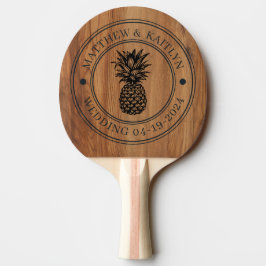 Raquete De Ping Pong Crista de Casamento de Abacaxi de Madeira de Bordo