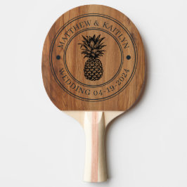 Raquete De Ping Pong Crista de Casamento de Abacaxi de Madeira de Bordo