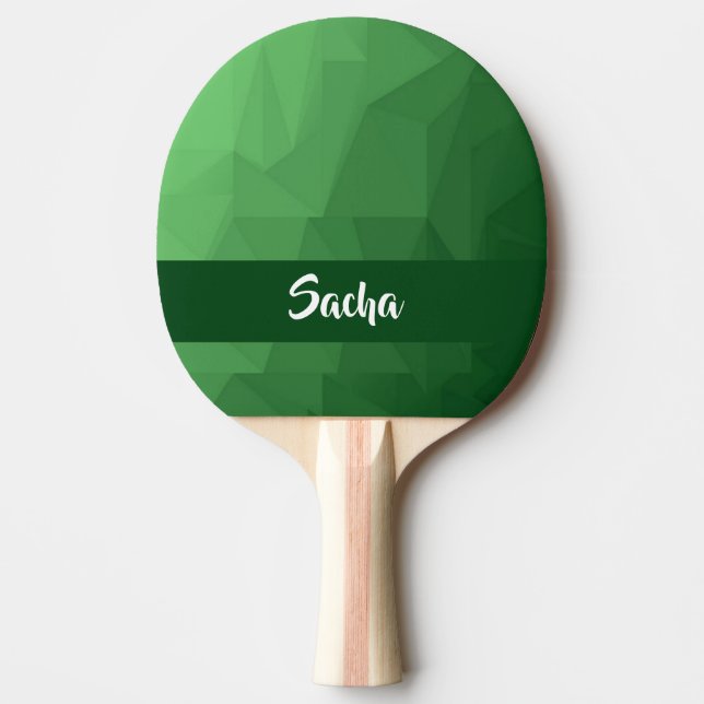 Raquete De Ping Pong Cristal geométrico verde (Frente)