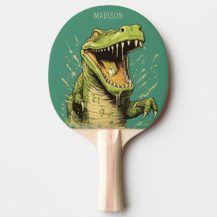 Raquete De Ping Pong Crocodilo de Nome Personalizado