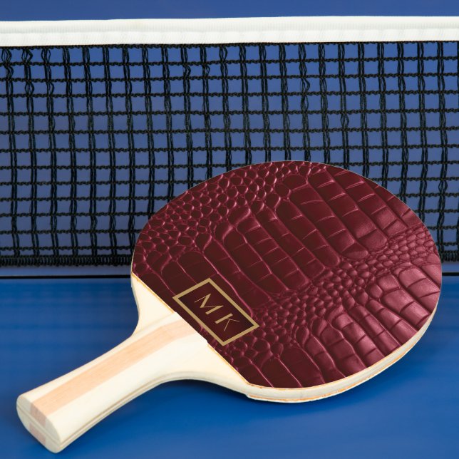 Raquete De Ping Pong Crocodilo Vermelho de Faux Elegante (Insitu)