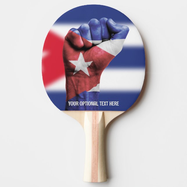 Raquete De Ping Pong Cuba de texto personalizado (Frente)