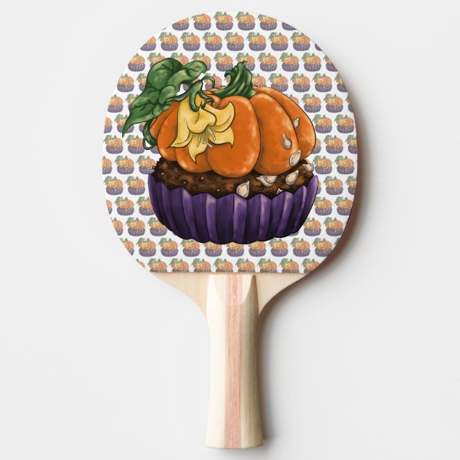 Raquete De Ping Pong Cupcake de abóbora (Frente)