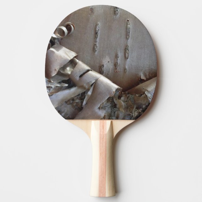 Raquete De Ping Pong Curly Birch Bark Tree Rustic (Frente)