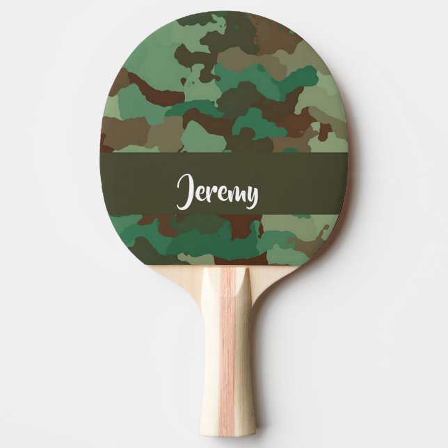 Raquete De Ping Pong Custom  name camouflage pattern (Frente)
