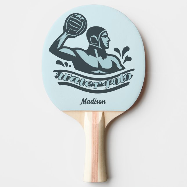Raquete De Ping Pong Custom Name Water Polo (Frente)