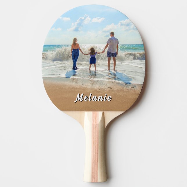 Raquete De Ping Pong Custom Photo Ping Pong Paddles Personalized Name (Frente)