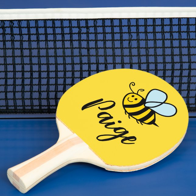 Raquete De Ping Pong Custom ping pong paddle with cute honey bee logo (Insitu)