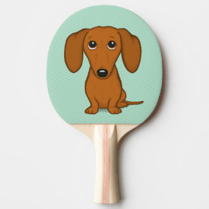 Raquete De Ping Pong Cute Dachshund Cachorro-protetor