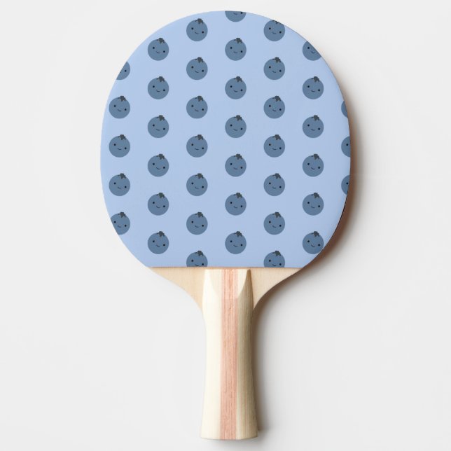 Raquete De Ping Pong Cute Kawaii Blueberry Patterno  (Frente)