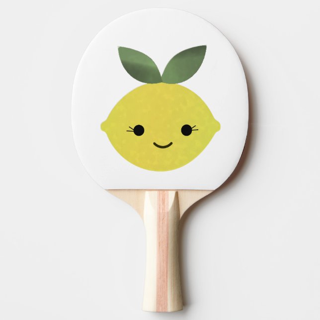 Raquete De Ping Pong Cute Kawaii Lemon (Frente)