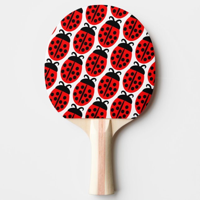 Raquete De Ping Pong Cute Red Ladybug (Frente)