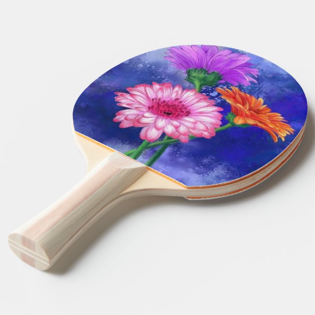 Raquete De Ping Pong Daisy Gerbera Ping Pong Paddle (Frente inclinada)