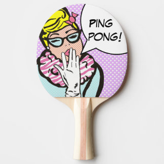 Raquete De Ping Pong Dama Pop de Arte Ping Pong Paddle